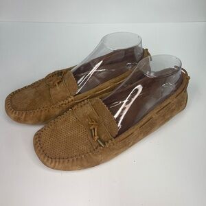 UGG Suede Moccasin Loafers Women’s Size 10 Brown Slip-On Comfort Shoes